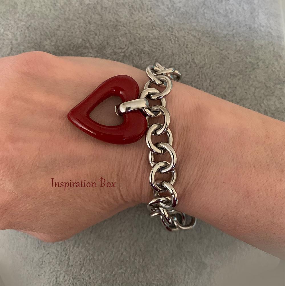 ατσαλινη καρδια αλυσιδα βαλεντινος