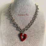 κοκκινη καρδια ατσαλινη αλυσιδα valentine