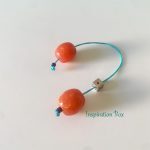 Greek begleri orange gold barrel shape with dice